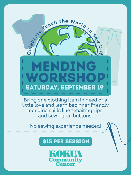 Kōkua Community Center Clothes Mending Workshop